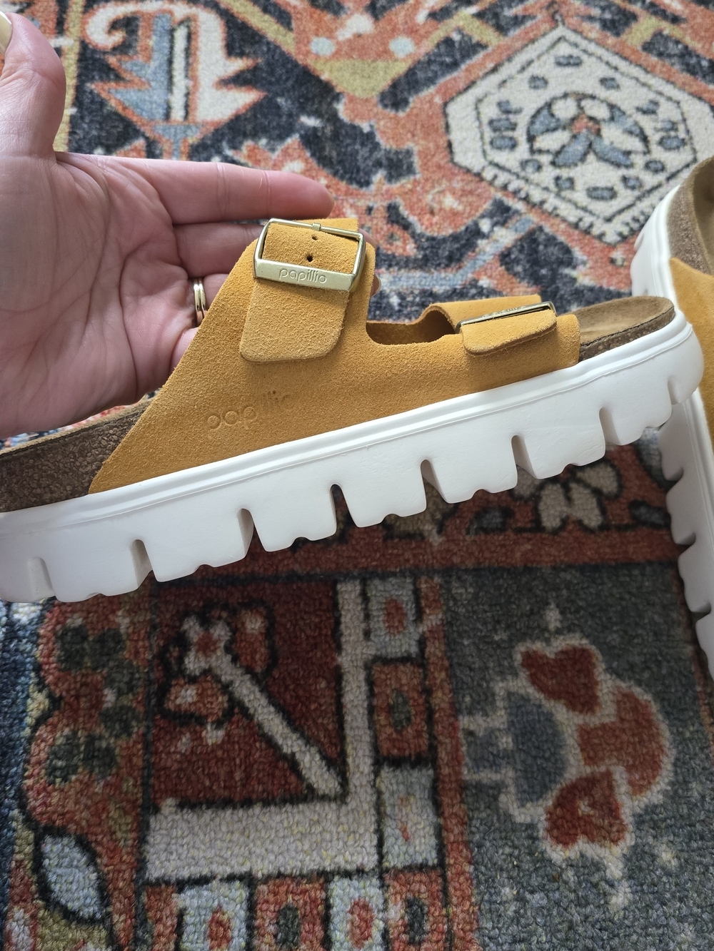 Birkenstock Women's Papillio Arizona Chunky Suede Sandals - Picture 3 of 10